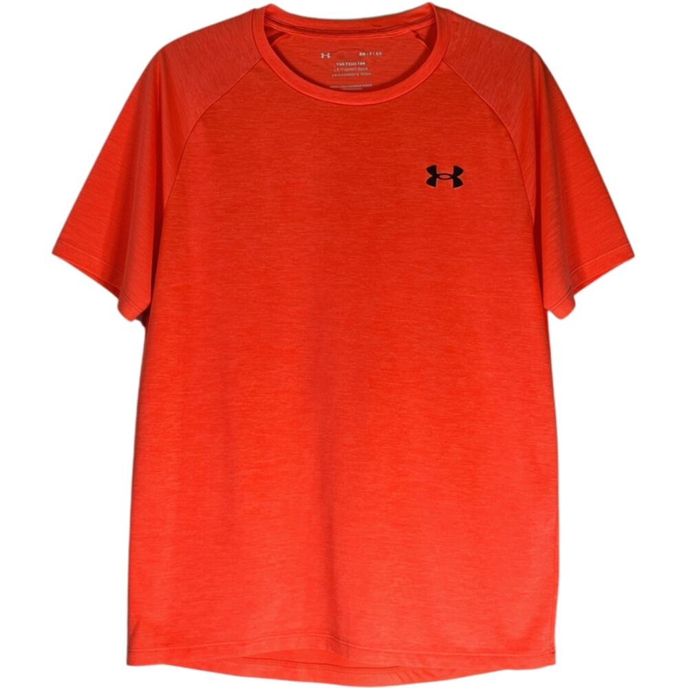 Under Armour Athleticwear Orange Logo Crew Neck T-Shirt Size S